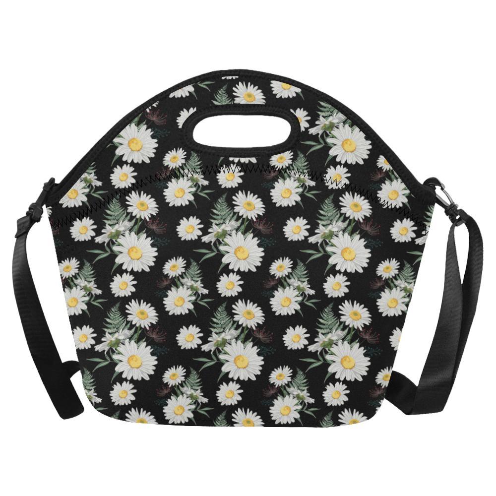 Daisy Pattern Print Design DS07 Neoprene Lunch Bag-JorJune