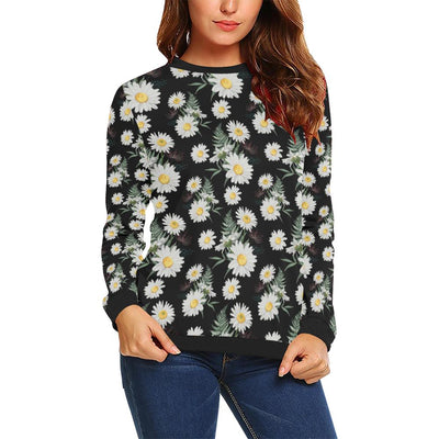 Daisy Pattern Print Design DS07 Women Long Sleeve Sweatshirt-JorJune