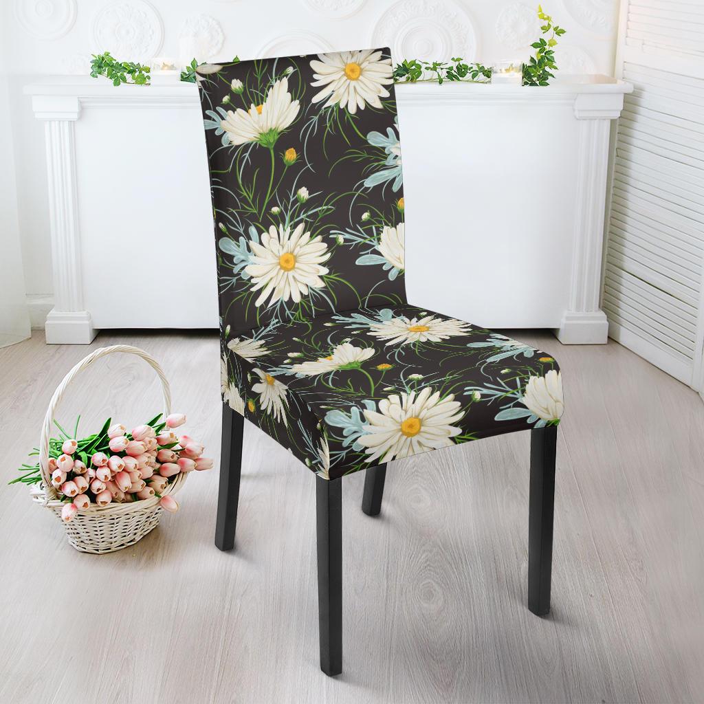 Daisy Pattern Print Design DS08 Dining Chair Slipcover-JORJUNE.COM