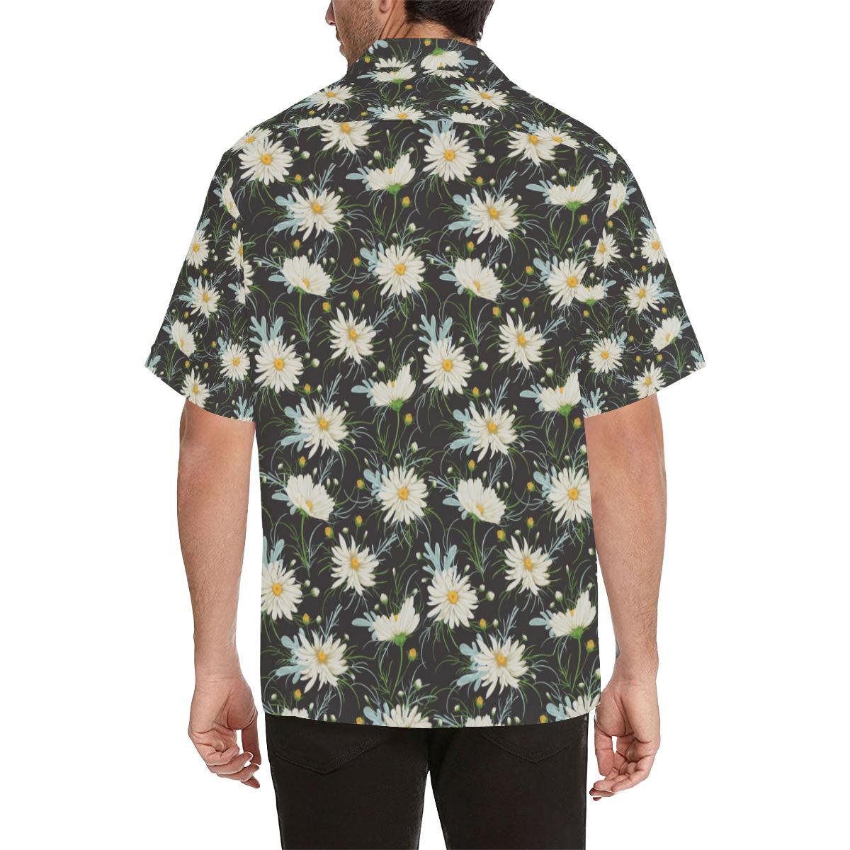 Daisy Pattern Print Design DS08 Men Hawaiian Shirt-JorJune