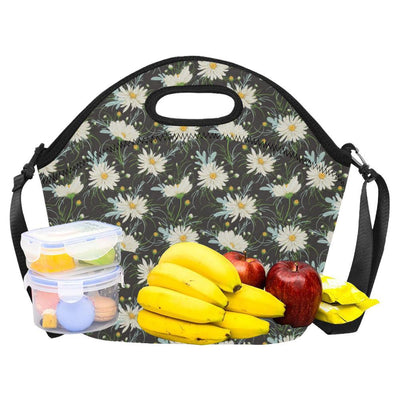 Daisy Pattern Print Design DS08 Neoprene Lunch Bag-JorJune