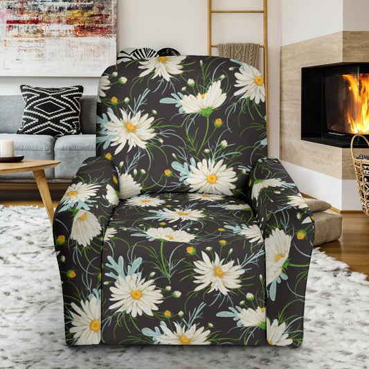 Daisy Pattern Print Design DS08 Recliner Slipcover-JORJUNE.COM