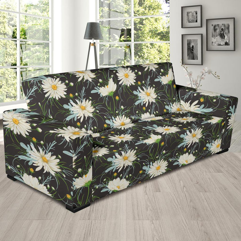 Daisy Pattern Print Design DS08 Sofa Slipcover-JORJUNE.COM