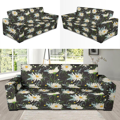 Daisy Pattern Print Design DS08 Sofa Slipcover-JORJUNE.COM