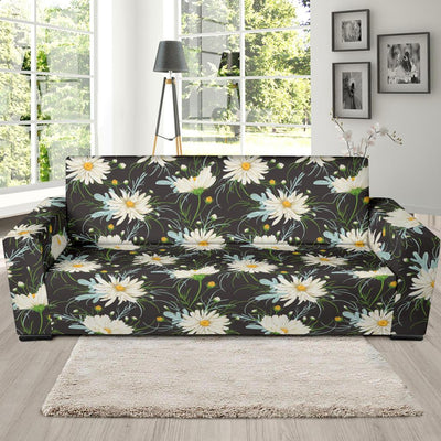 Daisy Pattern Print Design DS08 Sofa Slipcover-JORJUNE.COM