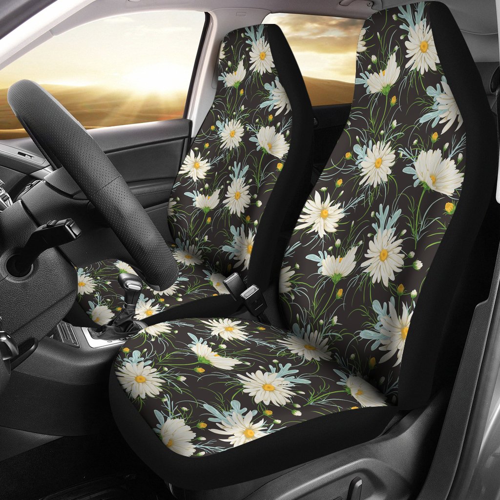 Daisy Pattern Print Design DS08 Universal Fit Car Seat Covers