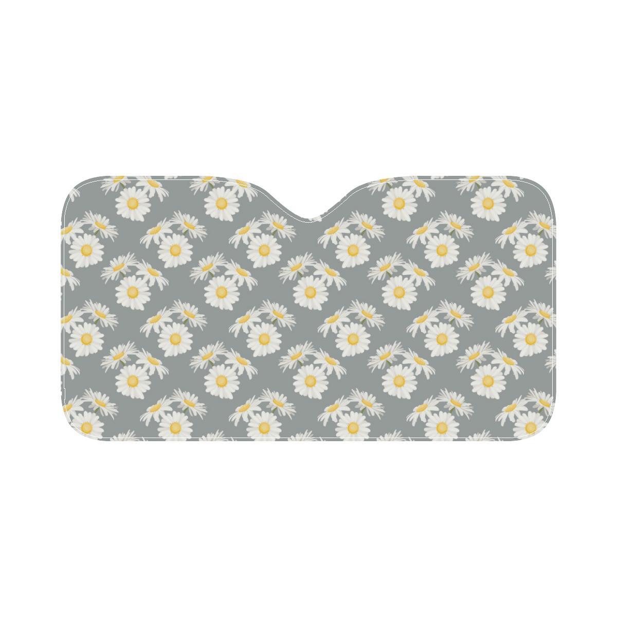 Daisy Pattern Print Design DS09 Car Sun Shade-JorJune