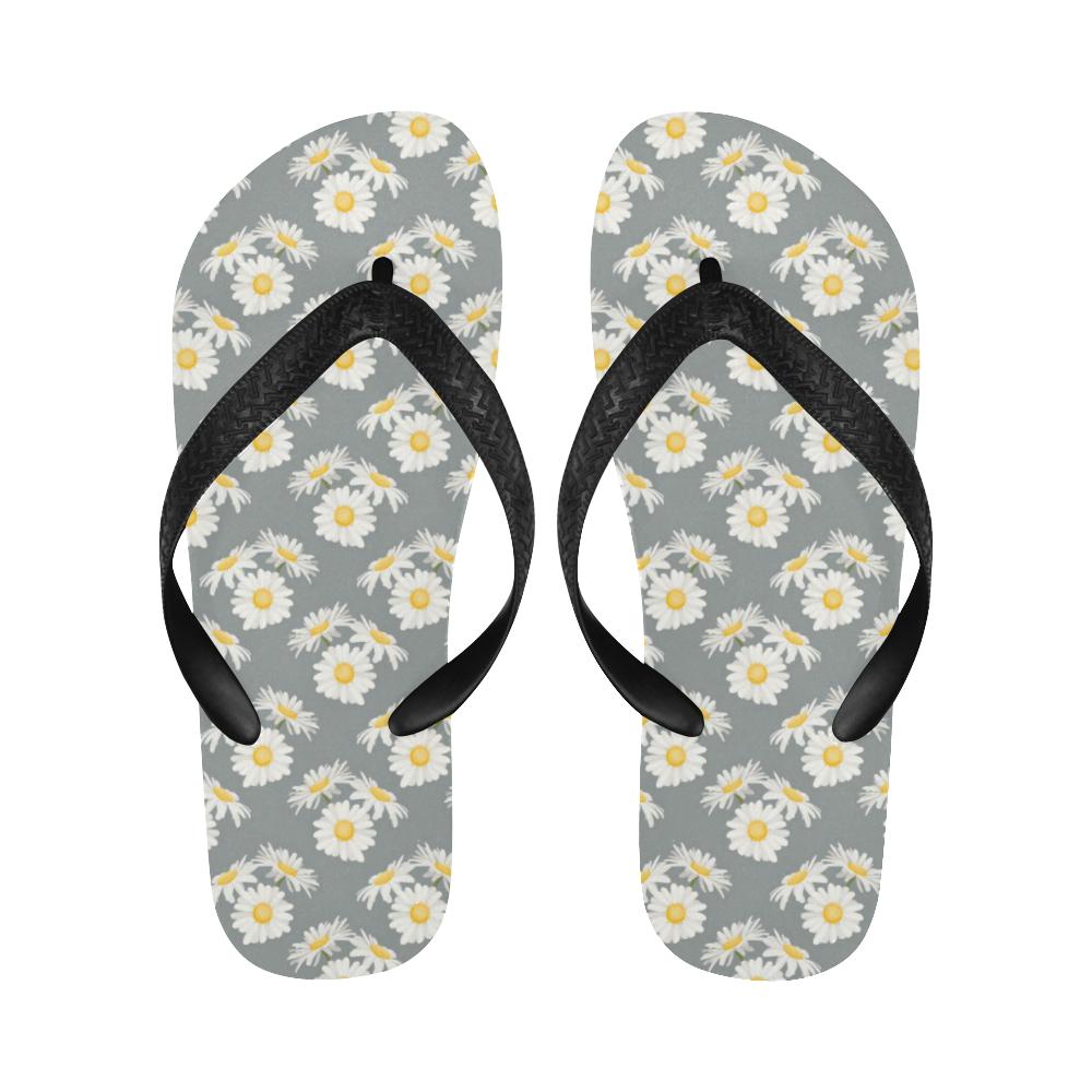 Daisy Pattern Print Design DS09 Flip Flops-JorJune