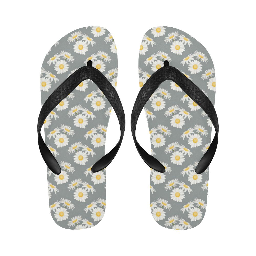 Daisy Pattern Print Design DS09 Flip Flops-JorJune