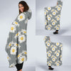 Daisy Pattern Print Design DS09 Hooded Blanket-JORJUNE.COM