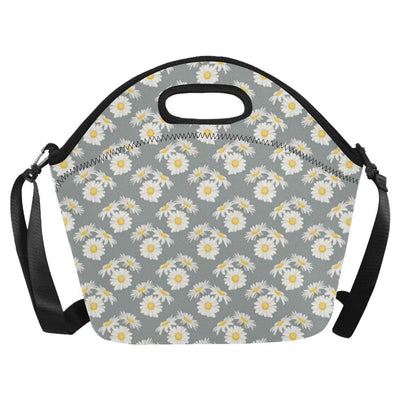 Daisy Pattern Print Design DS09 Neoprene Lunch Bag-JorJune