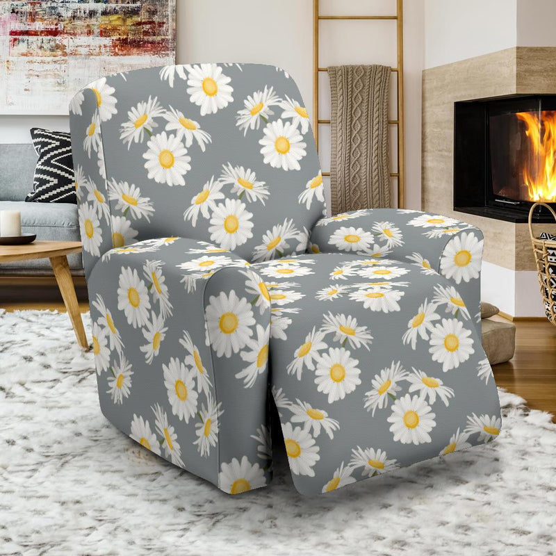 Daisy Pattern Print Design DS09 Recliner Slipcover-JORJUNE.COM