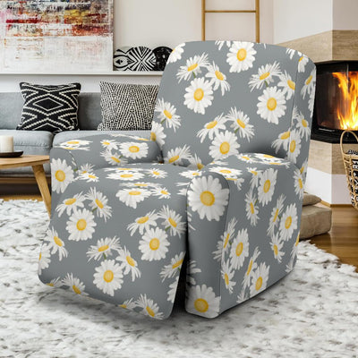 Daisy Pattern Print Design DS09 Recliner Slipcover-JORJUNE.COM