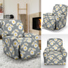 Daisy Pattern Print Design DS09 Recliner Slipcover-JORJUNE.COM