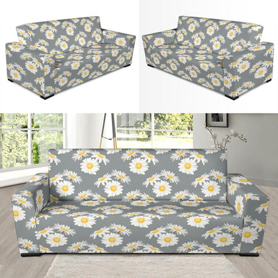 Daisy Pattern Print Design DS09 Sofa Slipcover-JORJUNE.COM