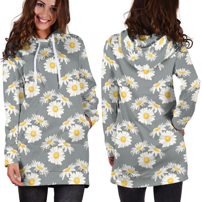 Daisy Pattern Print Design DS09 Women Hoodie Dress