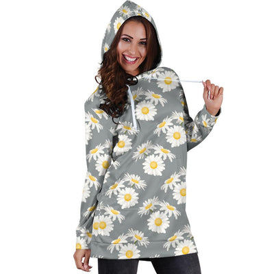 Daisy Pattern Print Design DS09 Women Hoodie Dress