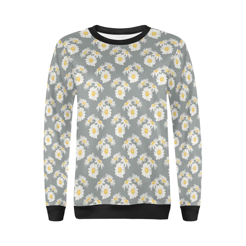 Daisy Pattern Print Design DS09 Women Long Sleeve Sweatshirt-JorJune