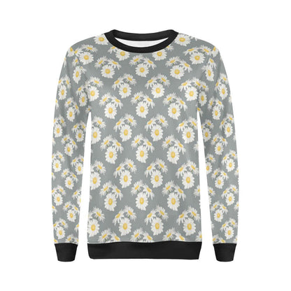 Daisy Pattern Print Design DS09 Women Long Sleeve Sweatshirt-JorJune