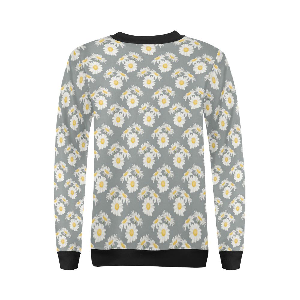 Daisy Pattern Print Design DS09 Women Long Sleeve Sweatshirt-JorJune
