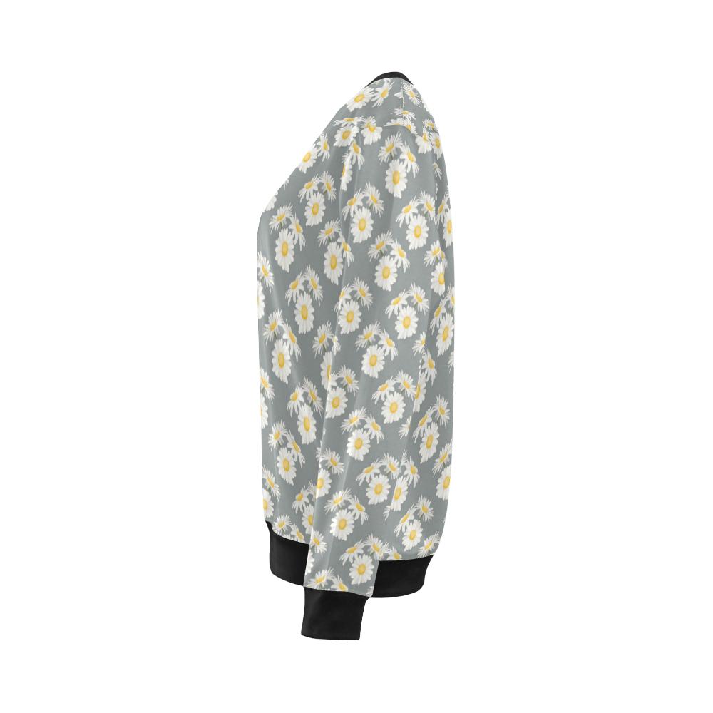 Daisy Pattern Print Design DS09 Women Long Sleeve Sweatshirt-JorJune