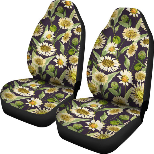 Daisy Vintage Print Pattern Universal Fit Car Seat Covers