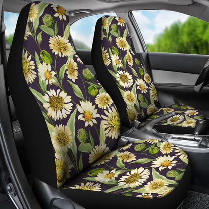 Daisy Vintage Print Pattern Universal Fit Car Seat Covers