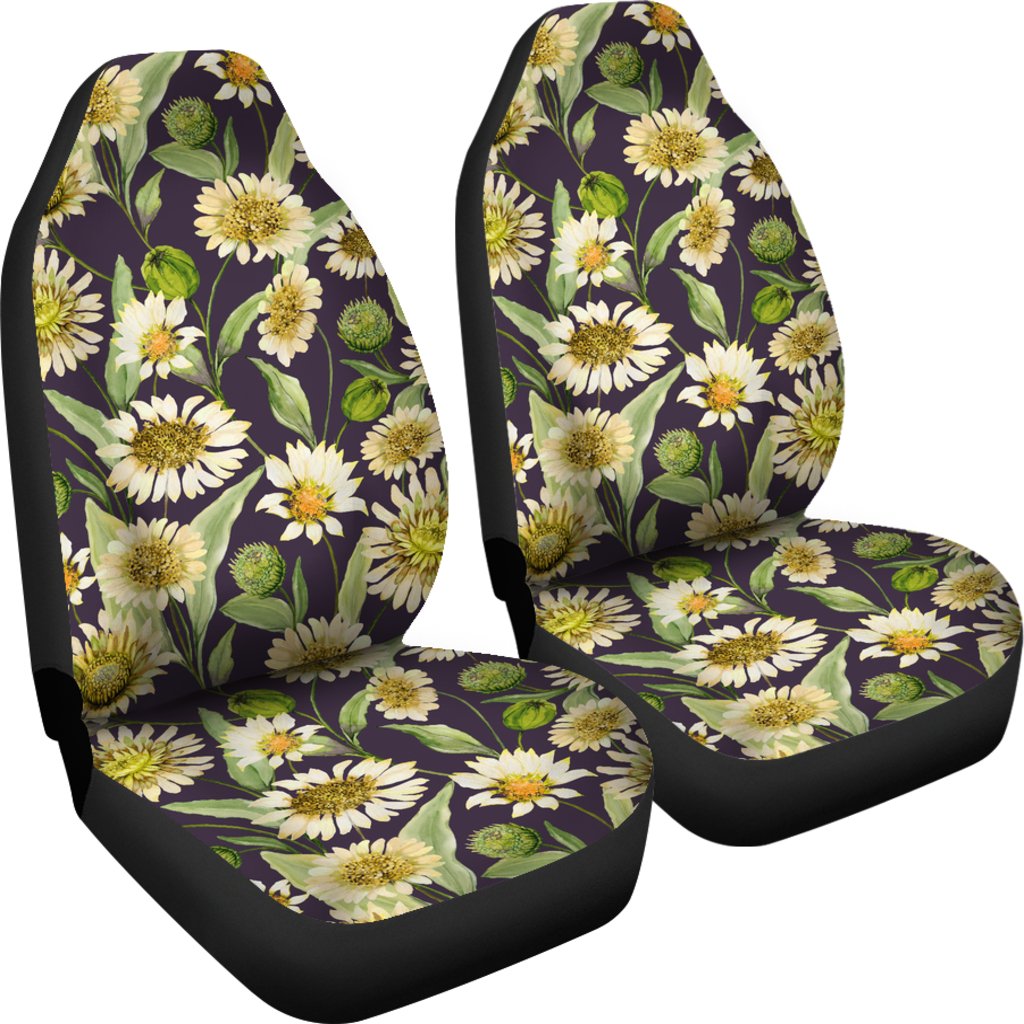 Daisy Vintage Print Pattern Universal Fit Car Seat Covers