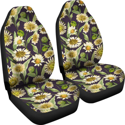 Daisy Vintage Print Pattern Universal Fit Car Seat Covers