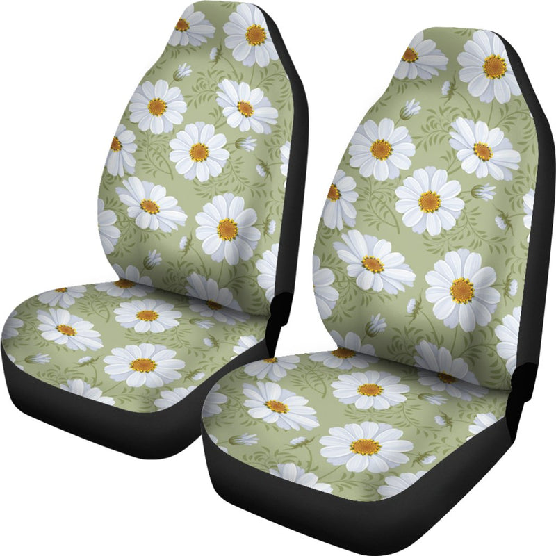 Daisy Yellow Print Pattern Universal Fit Car Seat Covers