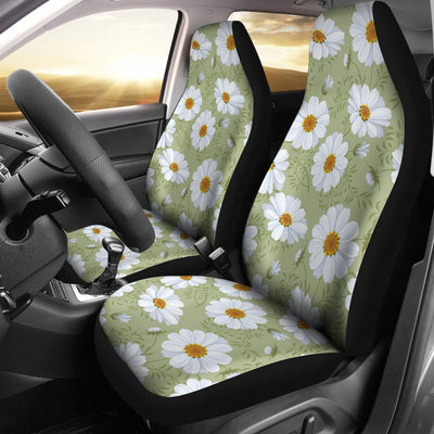 Daisy Yellow Print Pattern Universal Fit Car Seat Covers