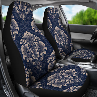 Damask Blue Luxury Print Pattern Universal Fit Car Seat Covers