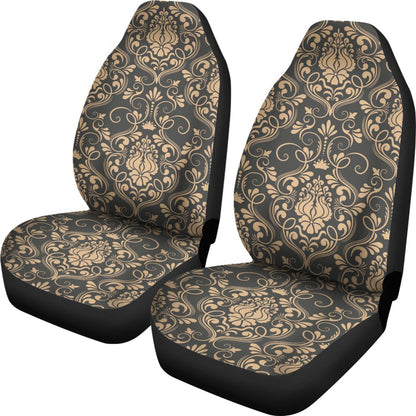 Damask Elegant Luxury Print Pattern Universal Fit Car Seat Covers