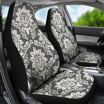 Damask Elegant Print Pattern Universal Fit Car Seat Covers