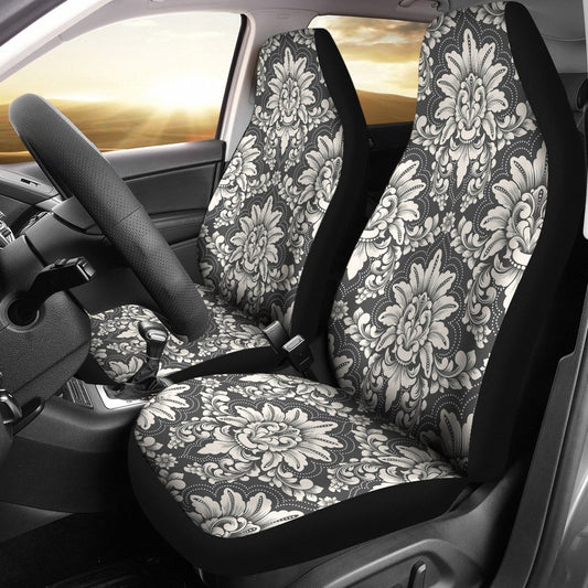 Damask Elegant Print Pattern Universal Fit Car Seat Covers