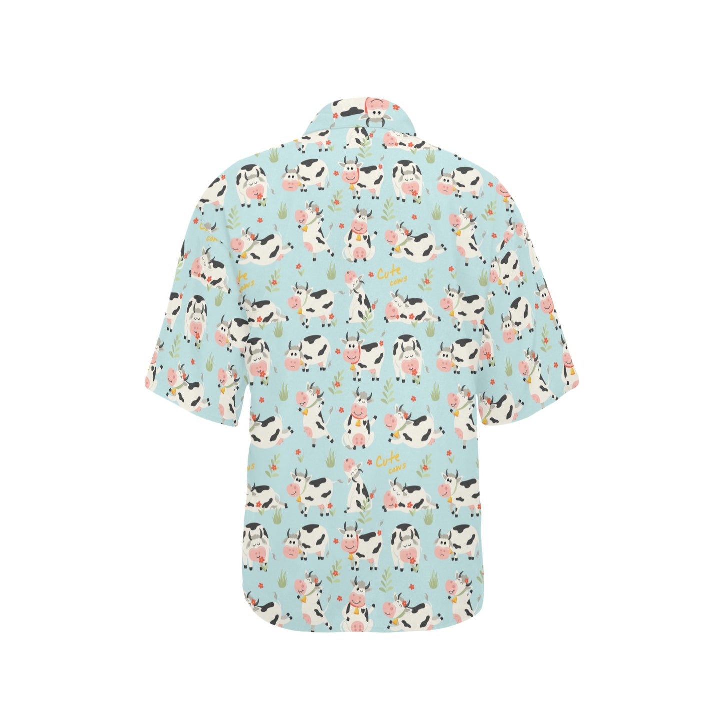 Cattle Print Design LKS403 Women's Hawaiian Shirt