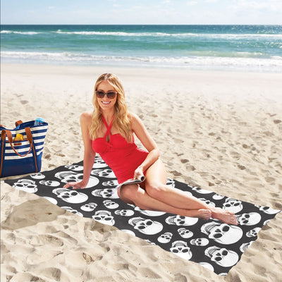 Skull Print Design LKS301 Beach Towel 32" x 71"