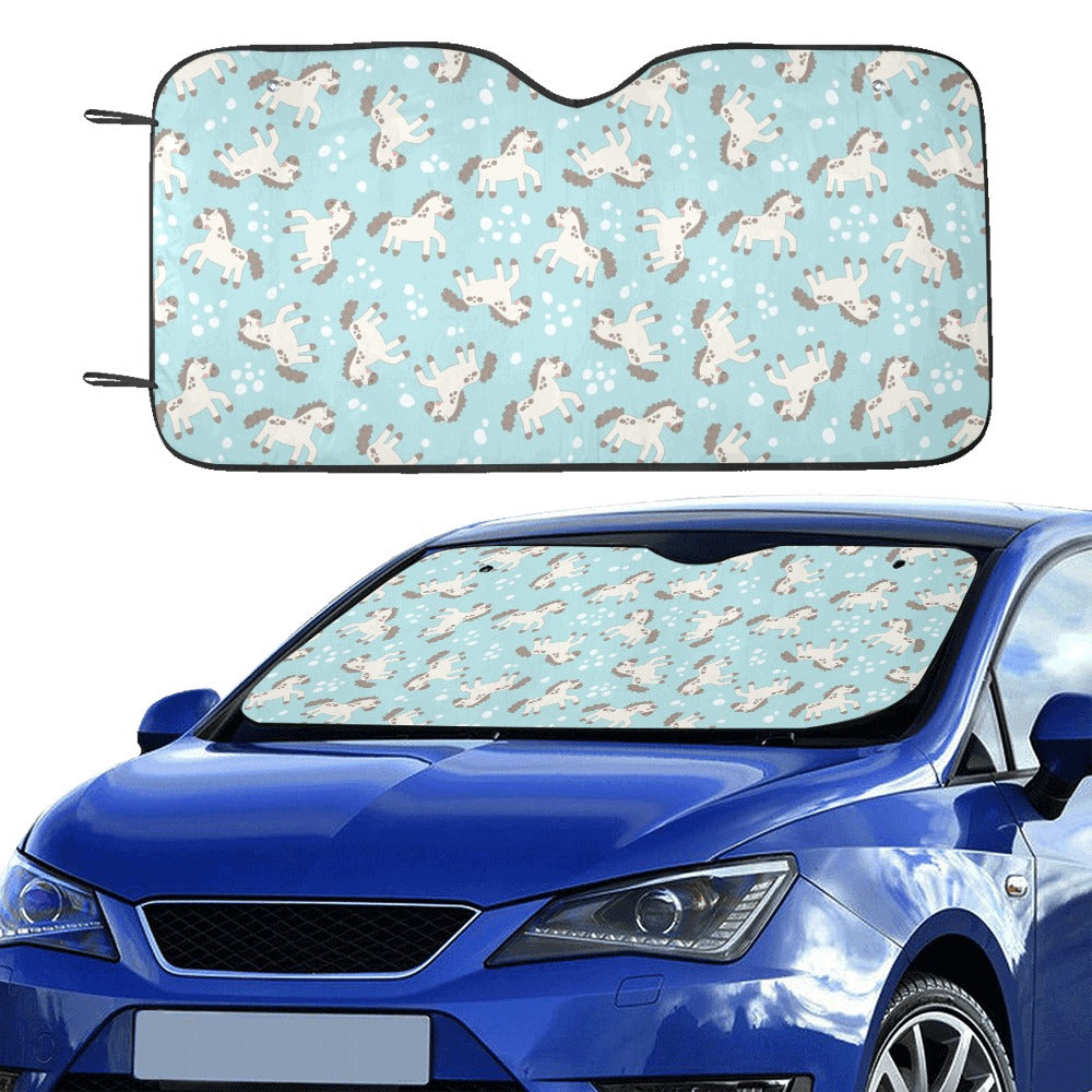 Horse Cute Print Design LKS306 Car front Windshield Sun Shade