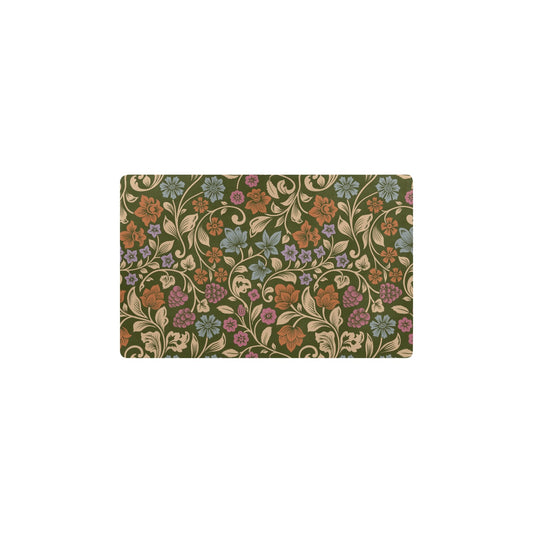 Floral Vintage Print Pattern Kitchen Mat