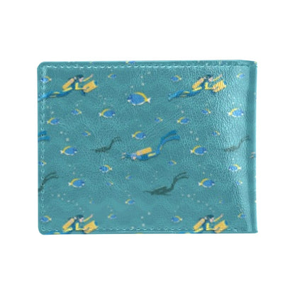 Scuba Driving Pattern Print Design LKS306 Men's ID Card Wallet