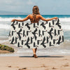 Swan Print Design LKS402 Beach Towel 32" x 71"