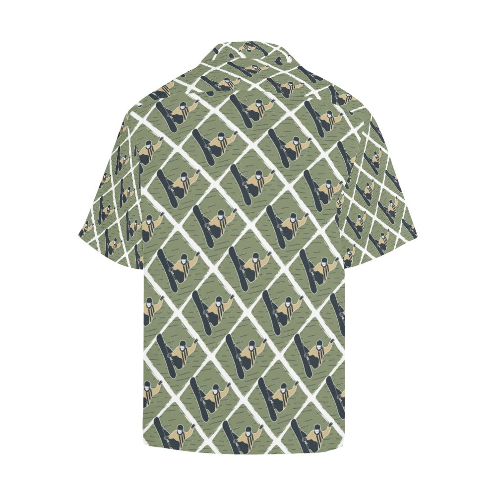 Snowboard Man Print Design LKS302 Men's Hawaiian Shirt