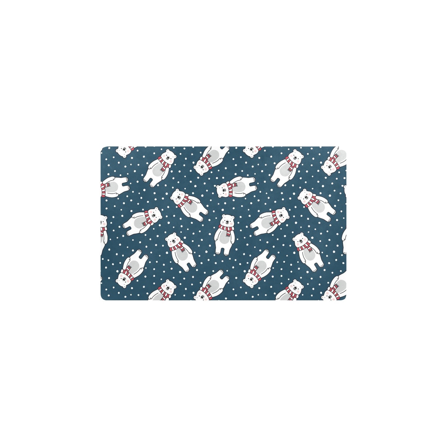 Polar Bear Pattern Print Design PB05 Kitchen Mat
