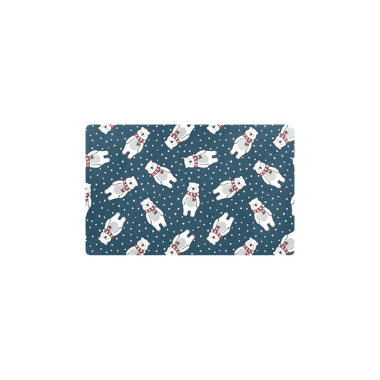 Polar Bear Pattern Print Design PB05 Kitchen Mat
