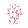 Flamingo Rose Pattern Women's Hawaiian Shirt