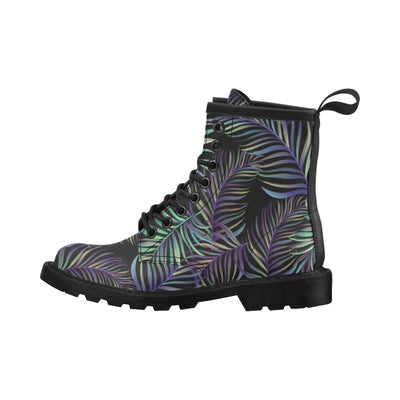 Tropical Palm Leaves Pattern Brightness Women's Boots