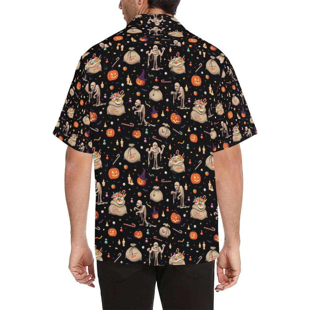 Mummy Halloween Print Design LKS303 Men's Hawaiian Shirt