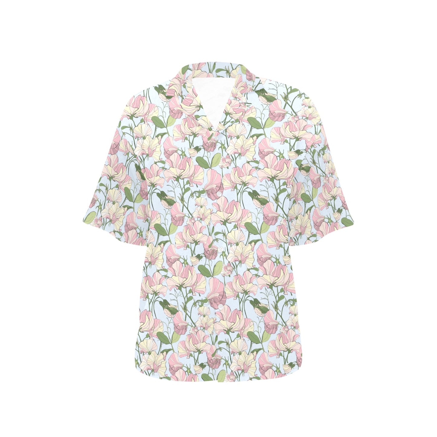 Sweet Pea Print Design LKS304 Women's Hawaiian Shirt