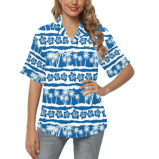Hawaiian Themed Pattern Print Design H021 Women's Hawaiian Shirt