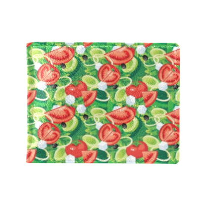 Vegan Salad Themed Design Print Men's ID Card Wallet